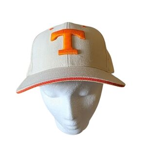 University Of Tennessee Power T Embroidered Cap Hat Tan And Orange Licensed